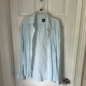 Hugo Boss Men's Sky Blue Shirt Jacket